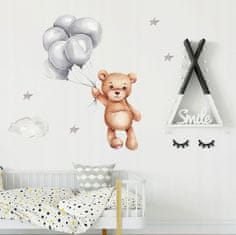 Tulimi Nálepky, dekorace na zeď - Medvídek s balónky