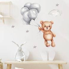 Tulimi Nálepky, dekorace na zeď - Medvídek s balónky