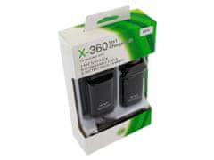 APT KX7A 2x XBOX 360 BATERIE USB KABEL ČERNÝ