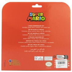 Stor Dětské plastové nádobí Super Mario (talíř, miska, sklenice, příbor), 75250
