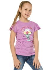 WINKIKI Dívčí tričko Ice Cream 152 šeříková