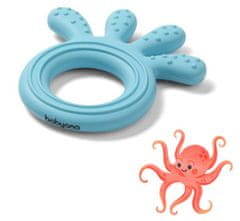 BabyOno Silikonové kousátko - Chobotnice, modré
