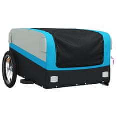 Greatstore Vozík za kolo černý a modrý 45 kg železo