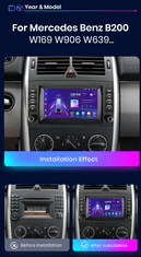 2GB 8" Apple CarPlay Autorádio pro Mercedes Sprinter B200, A Class W169, B Class, Viano, V Class autorádio s Android 2GB Volkswagen Crafter