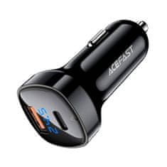 AceFast Nabíječka do auta Acefast B4, 66 W, USB-C + USB, s displejem (černá)