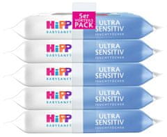 HiPP Babysanft Čistící vlhčené ubrousky Ultra Sensitiv 5 x 48 ks