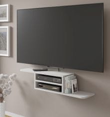 Homlando TV stolek police pod televizorem DEDAL 90 cm bílý mat