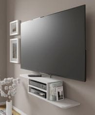 Homlando TV stolek police pod televizorem DEDAL 90 cm bílý mat