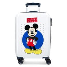 Joummabags Luxusní dětský ABS cestovní kufr MICKEY MOUSE White, 55x38x20cm, 34L, 4681762