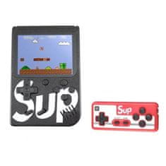 shumee Mini přenosná konzole SUP 400 games – černá (pro dva hráče)