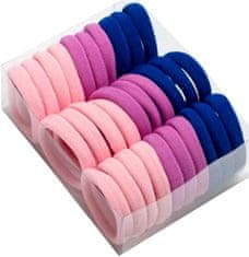 For Fun & Home Silné a pružné gumičky do vlasů s volánky - 30 kusů, 4,5 cm, pružný plast