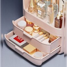 Korbi Velká kosmetická skříňka a organizér se zásuvkami Růžová F31