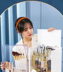 Korbi Kosmetická krabička a organizér na kosmetiku s šuplíky a nožkami Bílá F21