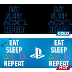 AbyStyle Hrnek - PlayStation Eat Sleep Play Repeat - teplem se měnící - 320 ml