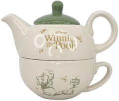 CurePink Keramický set na čaj Disney: Winnie The Pooh - Medvídek Pú (15 x 12 x 11 cm)