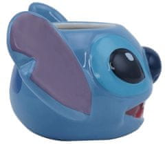 CurePink Keramický 3D hrnek Disney|Lilo & Stitch: Hlava Stitche (objem 325 ml)