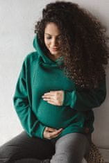 milk & love Těhotenská a kojící mikina Motherhood oversize zelená XL Zelená