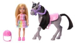 Mattel Barbie Chelsea s poníkem HTK29