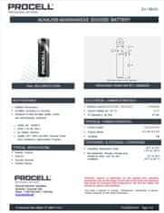 WOWO Duracell Procell LR6 AA - Profesionální Alkalická Baterie, 1 Kus