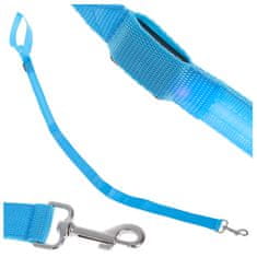 WOWO Modré LED Vodítko pro Psy, Délka 120cm, Šířka 2,5cm