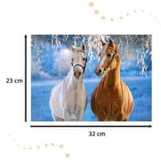 WOWO Puzzle CASTORLAND 260 dílků - Zimní koně, vhodné pro děti 8+ let