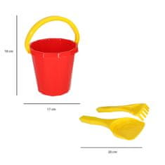 WOWO DIPLO W-127 Kompletní sada hraček pro pískoviště - kbelík, lopatka, hrábě a formy (9 prvků)