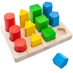 Montessori dřevěná hračka «Tvary a velikosti»