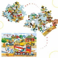 WOWO Puzzle CASTORLAND Maxi Construction Site - Staveniště, 40 dílků, pro děti 4+ let