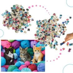 WOWO Puzzle CASTORLAND 300 dílků - Koťátka v obchodě s přízí, vhodné pro děti 8+ let