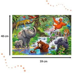 WOWO Puzzle CASTORLAND Maxi 40 dílků - Zvířátka z džungle, vhodné pro děti 4+ let