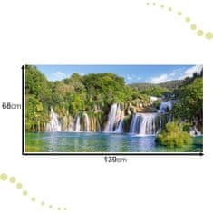 WOWO Puzzle CASTORLAND 4000 dílků - Vodopády Krka, Chorvatsko, rozměry 139x68cm