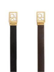 Calvin Klein Dámský kožený pásek Reversible černý/hnědý S S