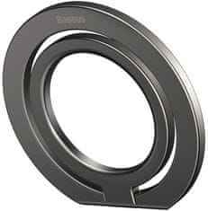 BASEUS Univerzální magnetický držák Halo kovový kroužek, šedý SUCH000013