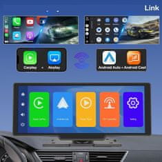 Farrot Autós multimédia lejátszó 10,26 hüvelykes érintőképernyő, Mirror Link, Android Auto, GPS, RGB, beépített mikrofon, beépített hangszóró,erősítő, CarPlay, DVB+,Kettős Bluetooth, TF FM adó