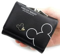Camerazar Elegantní Malá Dámská Peněženka na Zip, Černá, ekologická umělá kůže, 11x8.5x3.5 cm