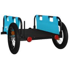 Vidaxl Vozík za kolo modrý oxfordská tkanina a železo