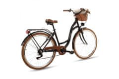 Goetze Mood dámské jízdní kolo, kola 26”, výška 150-165 cm, 7-rychlostní, černo-hnedý