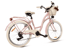 Goetze Mood dámské jízdní kolo, kola 26”, výška 150-165 cm, 7-rychlostní, Růžové matné
