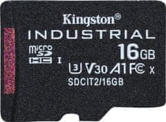 Kingston 16GB microSDHC / Industrial Temp / UHS-I / U3 / vč. adaptéru