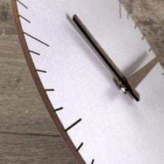 MPM QUALITY Dřevěné designové hodiny Andy C, bílá