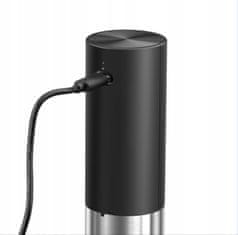 Verk 07088 Automatický elektrický otvírák na víno USB, stříbrnočerný