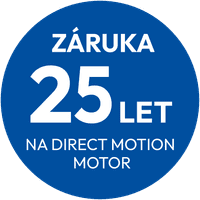 Prodloužená záruka na 25 let na Direct Motion motor