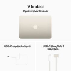 Apple MacBook Air 13, M3 8-core/8GB/256GB SSD/10-core GPU, bílá (MRXT3CZ/A)