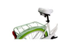 Goetze COLOURS dámské jízdní kolo, kola 26”, výška 150-165 cm, 3-rychlostní, bílé zelené