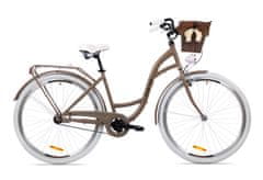Goetze STYLE dámské jízdní kolo, kola 28”, výška 160-185 cm, 1-rychlostní, caffe-latte bílé