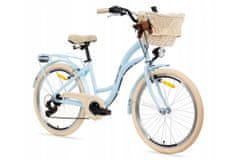 Goetze Mood dámské hliníkové jízdní kolo, kola 24”, výška do155cm, 6-rychlostní, modré
