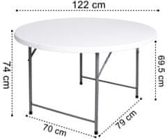 TZB Cateringový kulatý stůl BRISTOL 120 cm bílý