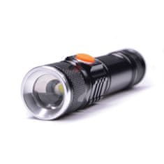 Solight LED nabíjecí kapesní svítilna, 200lm, 3W, zoom, Li-Ion, WN31