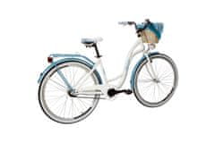 Goetze BLUEBERRY dámské jízdní kolo, kola 28”, výška 160-185 cm, 3-rychlostní, bílo modré