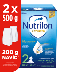Nutrilon 2 Advanced pokračovací kojenecké mléko 1 kg, 6+